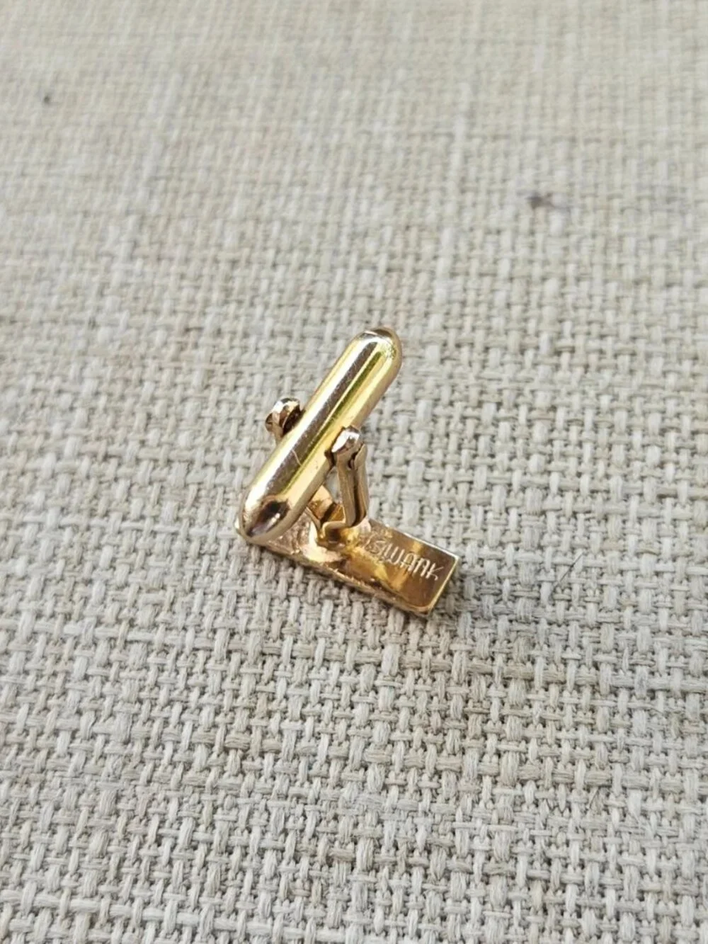 Vintage Swank Cufflinks Gold Tone Initial L Fashion Men Jewelry Cuff Links